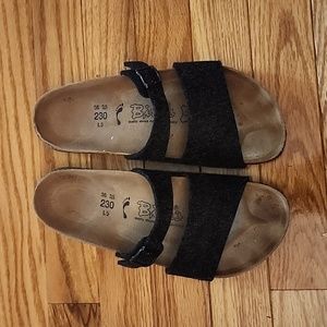 BIRKIS BY BIRKENSTOCK SLIDE SANDALS